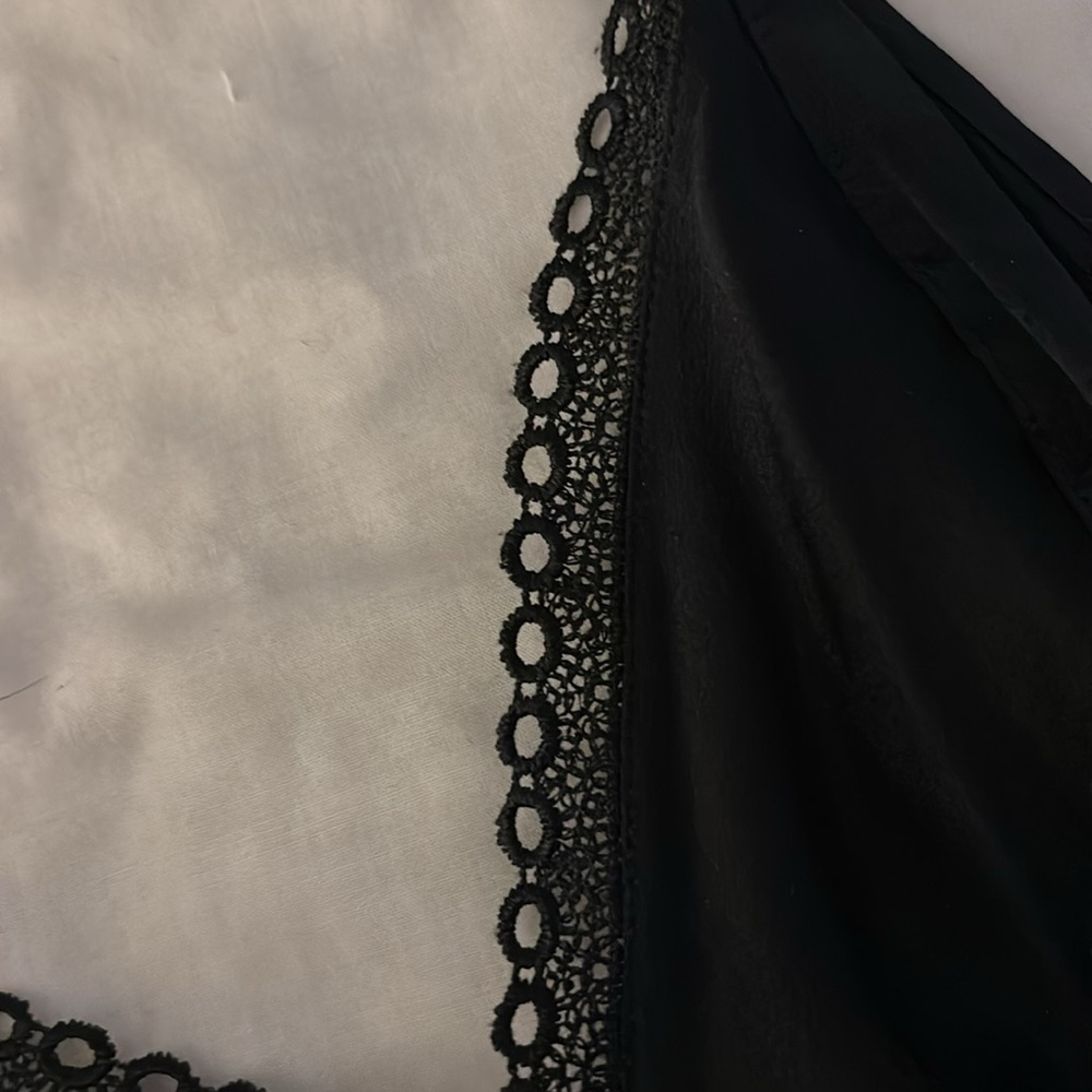 Elegant Black Lace Trim Nightgown/Slip - Picture 6 of 9